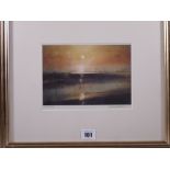 WILLIAM SELWYN limited edition (107/300) print - sunset view from the shoreline, signed in pencil,