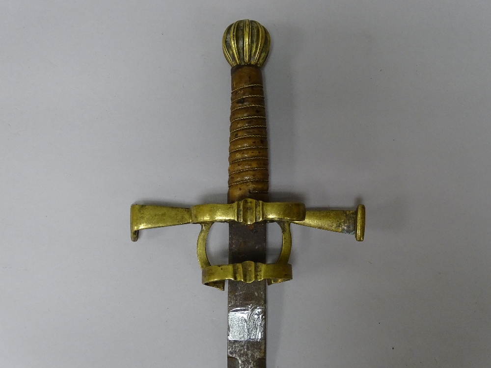 FOUR VINTAGE & REPRODUCTION SWORDS including an African tribal sword with bound grip and leather - Image 8 of 14