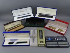A COLLECTION OF BOXED PENS by Parker, Waterman, Sheaffer, Cross and Pilot, to include a Parker 75