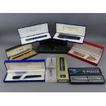 A COLLECTION OF BOXED PENS by Parker, Waterman, Sheaffer, Cross and Pilot, to include a Parker 75