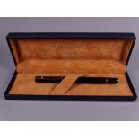 A WATERMANS 'IDEAL' CASED FOUNTAIN PEN with 'Diamond' mounted clip and with original box (as new but