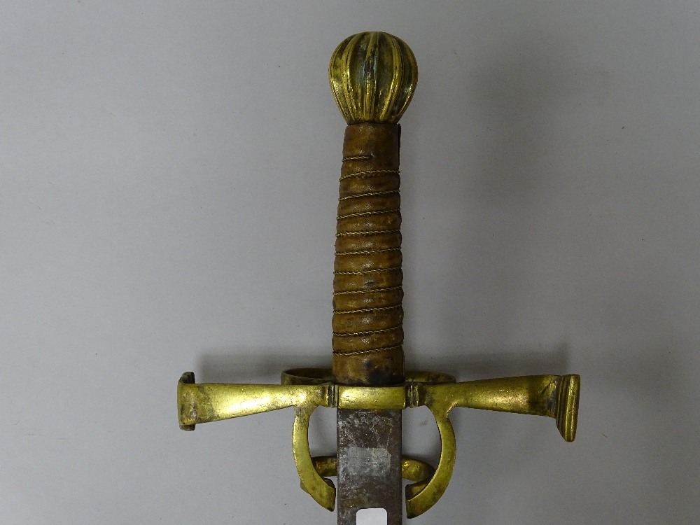 FOUR VINTAGE & REPRODUCTION SWORDS including an African tribal sword with bound grip and leather - Image 9 of 14