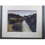 WILF ROBERTS coloured limited edition (6/10) artist's proof print - Anglesey landscape entitled '