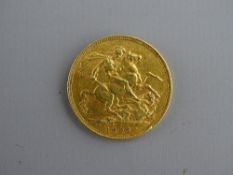 A 1903 GOLD FULL SOVEREIGN, 8 grms