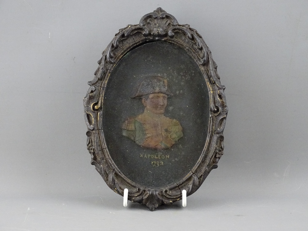 FOUR EARLY 19th CENTURY WAX PROFILE MINIATURES of military men including Napoleon, Admirals Nelson & - Image 4 of 9