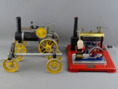 TWO MAMOD LIVE STEAM MODELS including an SP4 stationary engine and a black and yellow traction