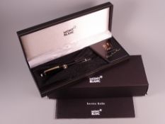 A LADY'S MONT BLANC FOUNTAIN PEN, unused, in original box with outer sleeve and service guide,