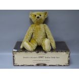 A STEIFF BRITISH COLLECTOR'S TEDDY BEAR, 1907 replica, blonde mohair, circa 1995, limited edition,