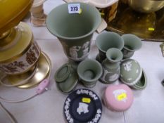 Wedgwood Jasperware - green, pink and black items