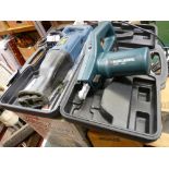 Parcel of power tools including a Powercraft PRS-850 rip saw, Earlex steam wallpaper stripper, Black