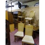 Excellent modern oak dining suite comprising extending table with six (four plus two) dining chairs,