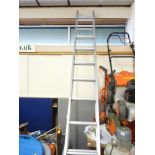 Clima two section aluminium ladder
