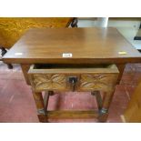 Rustic effect single drawer side table