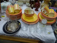 Parcel of modern breakfastware and glassware