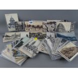 Vintage postcards - collection of predominantly French buildings and scenery