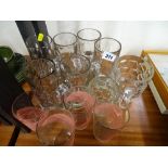 Quantity of beer and other drinking glasses