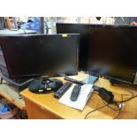 Two Samsung small screen LCD TVs E/T