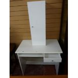 Ikea type dressing table/desk and a wall hanging bathroom cupboard