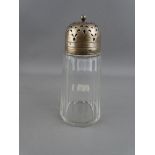 Silver topped glass sugar sifter