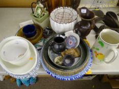 Various pottery trays, plates and containers