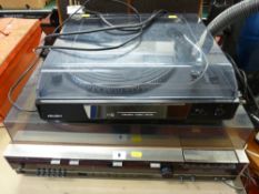 Hitachi stereo music centre SDT-2680 and a Bush turntable E/T