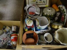 Two boxes of mixed porcelain etc
