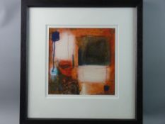 Limited edition (6/295) coloured print - abstract interior scene, 30 x 30 cms