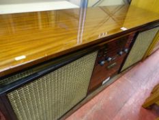 Ferguson mid Century stereo radiogram and a small record cabinet on tapered legs E/T