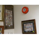 Two framed cigarette card collections - 'Cricketers for William Bass' and 'Royalty for Wills