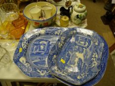 Good Copeland Spode octagonal meat platter, others and miscellaneous china