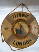 Reproduction Titanic life buoy wall clock