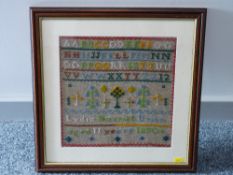 Colourful sampler dated 1890