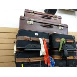 Parcel of modern and vintage luggage, approx six pieces