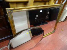 Gilt framed mirror and one other
