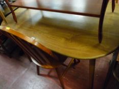 Formica topped kitchen table and two chairs