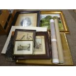 Quantity of framed and other pictures and prints