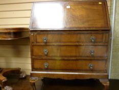 Vintage walnut fall front bureau