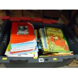 Crate of children's Welsh and other books