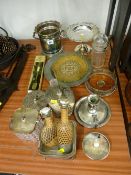 Quantity of EP ware including a nice quality butter dish with glass liner
