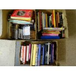 Three boxes of books incl film and TV related etc.