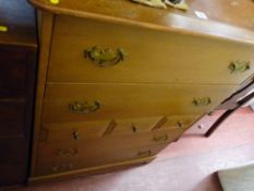 Stag light wood chest of seven drawers