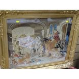 Fine tapestry in a gilt frame