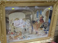 Fine tapestry in a gilt frame