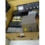 Parcel of MFJ Deluxe Versatuner 11, Watson W-25AM power supply, Realistic DX-394 communications