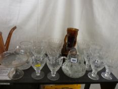 Quantity of antique cut and other glassware