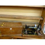Vintage cased Singer sewing machine