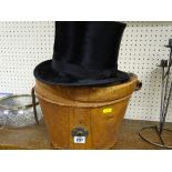 Top hat by Woodrow of Manchester in a fine leather hat case