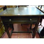 Ercol antique oak style single drawer side table