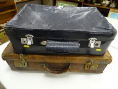 Two vintage suitcases