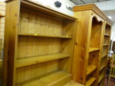 Modern pine open bookcase